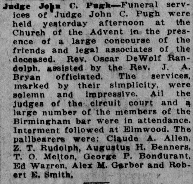 Judge John C. Pugh obituary